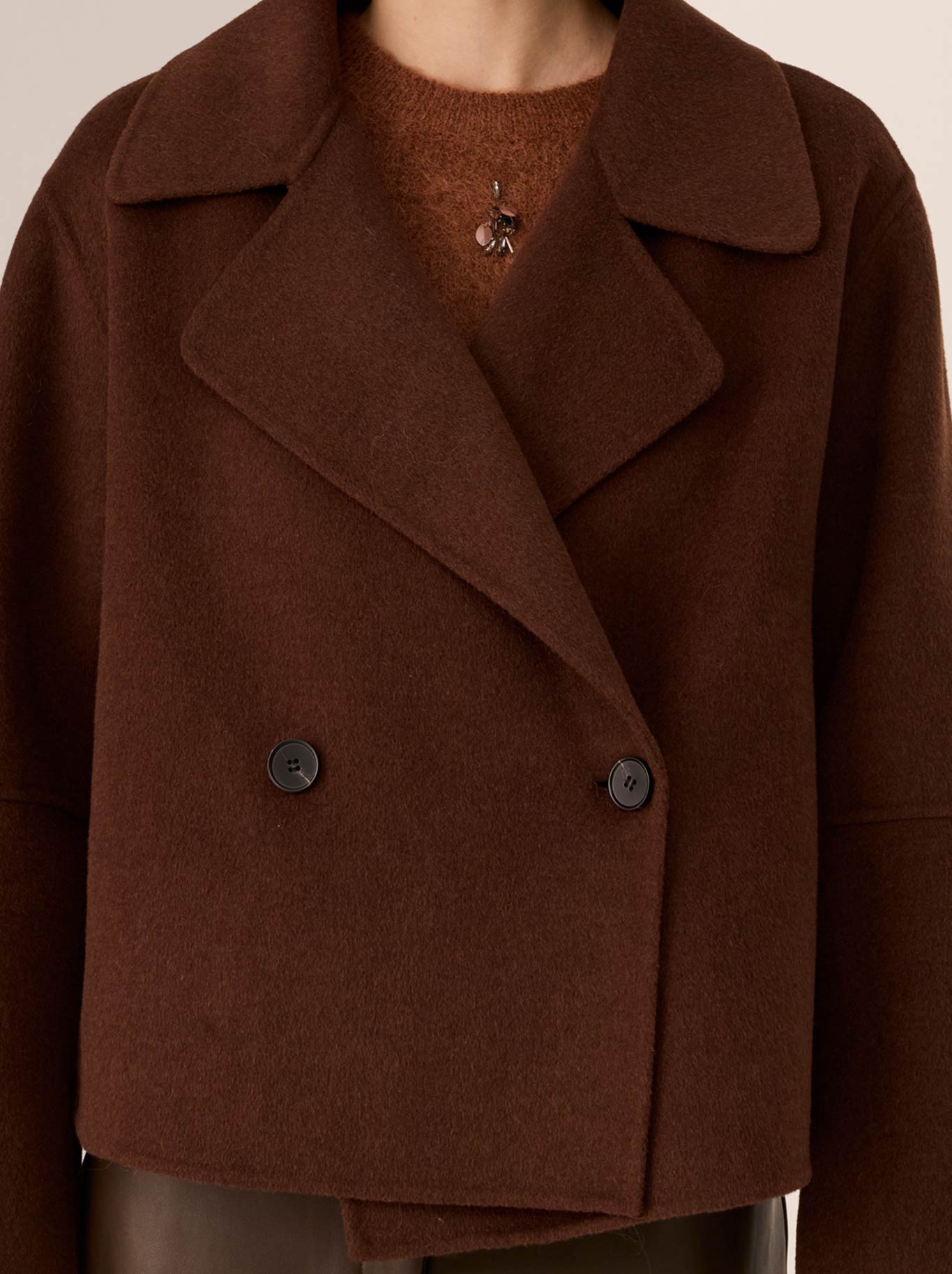 POL COHEN CROPPED WOOL COAT