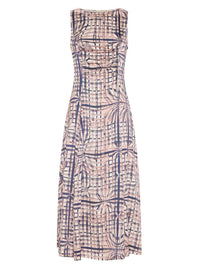 POL LATTICE GATHERED DRESS