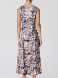 POL LATTICE GATHERED DRESS