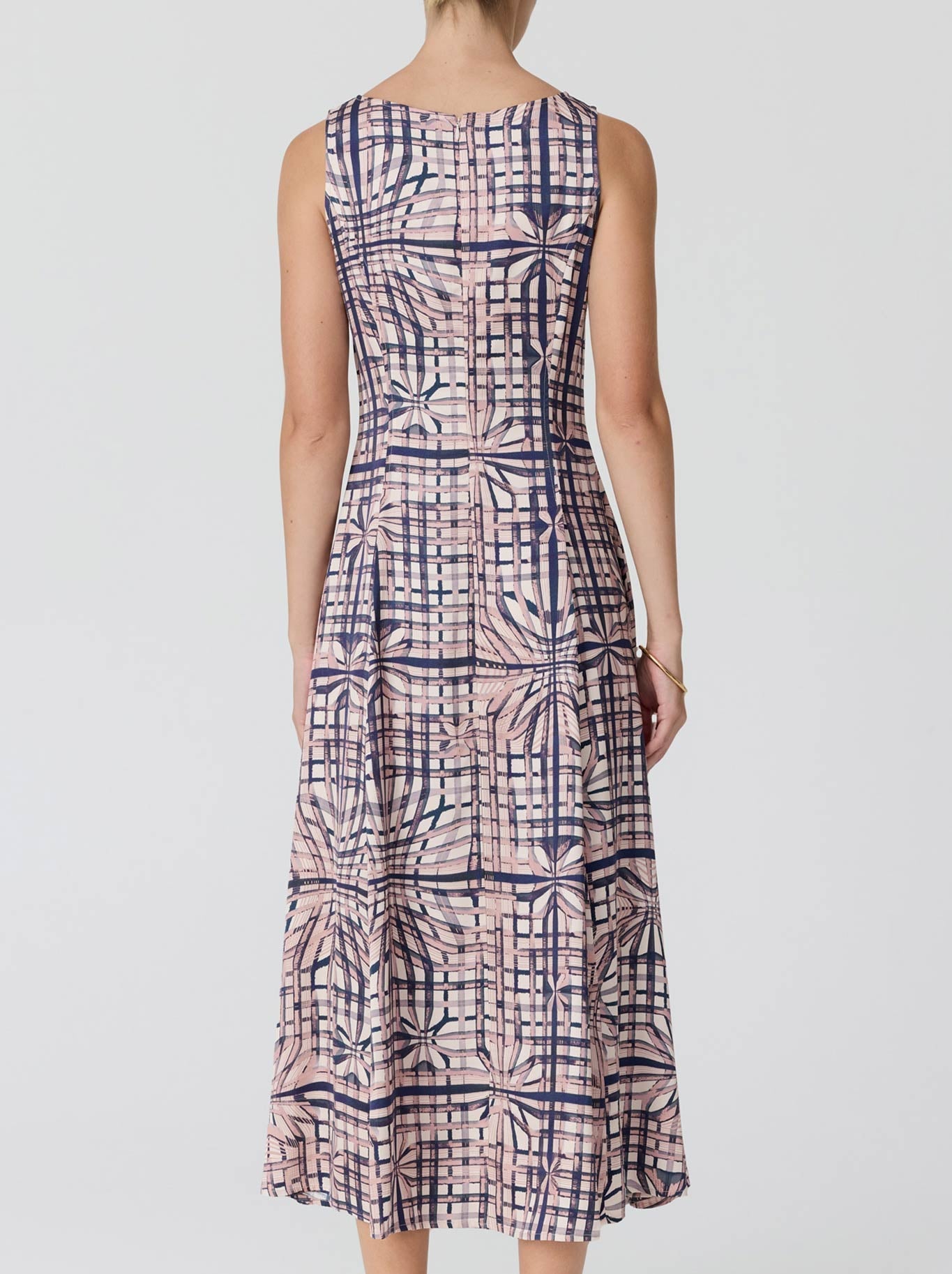 POL LATTICE GATHERED DRESS