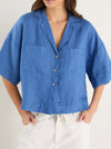 RE:UNION THE LABEL MEANDER LINEN BOXY SS SHIRT