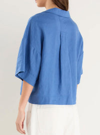 RE:UNION THE LABEL MEANDER LINEN BOXY SS SHIRT