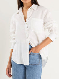 RE:UNION THE LABEL OPTIMUM LINEN OVERSIZED SHIRT