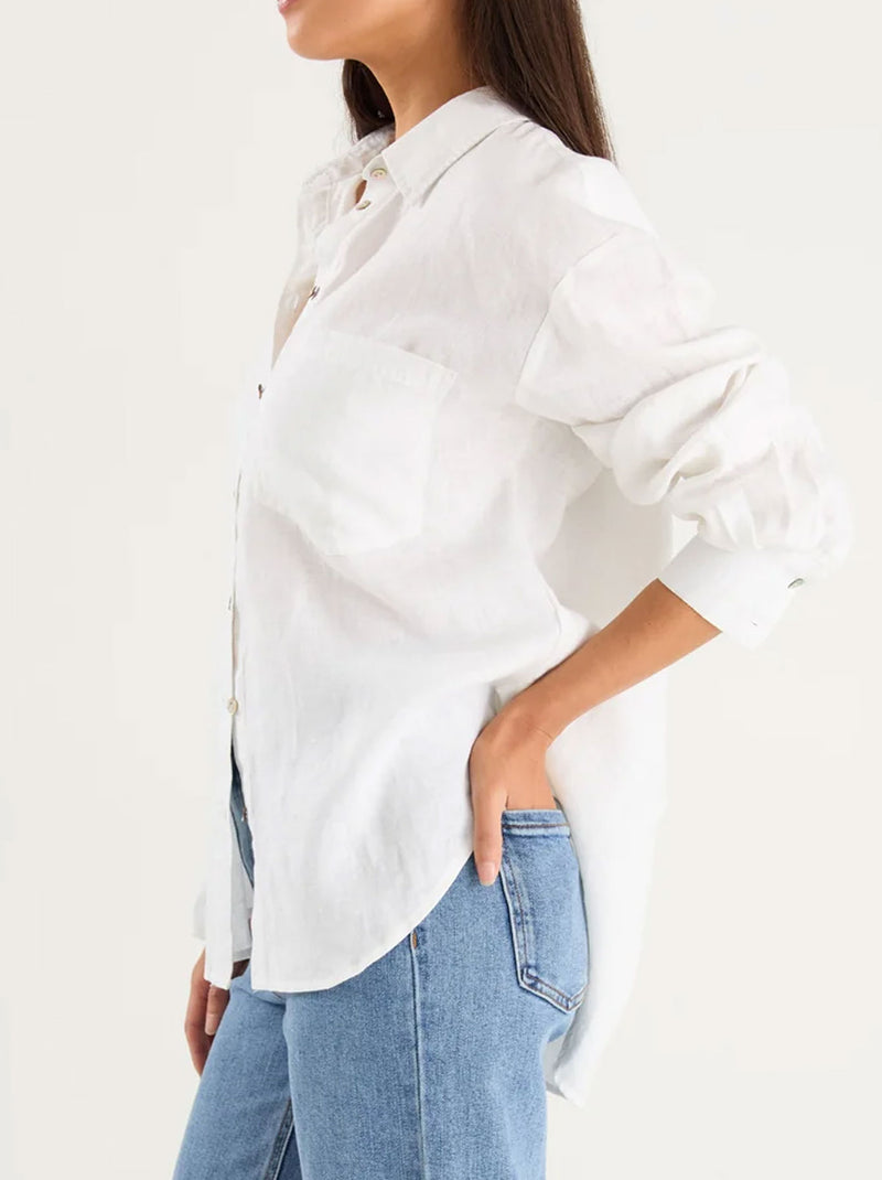 RE:UNION THE LABEL OPTIMUM LINEN OVERSIZED SHIRT