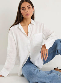 RE:UNION THE LABEL OPTIMUM LINEN OVERSIZED SHIRT