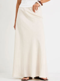 RE:UNION THE LABEL LAGOS LINEN MAXI SKIRT