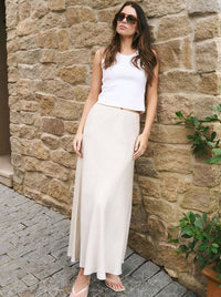 RE:UNION THE LABEL LAGOS LINEN MAXI SKIRT