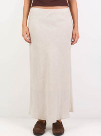 RE:UNION THE LABEL BLISS LINEN BIAS MIDI SKIRT