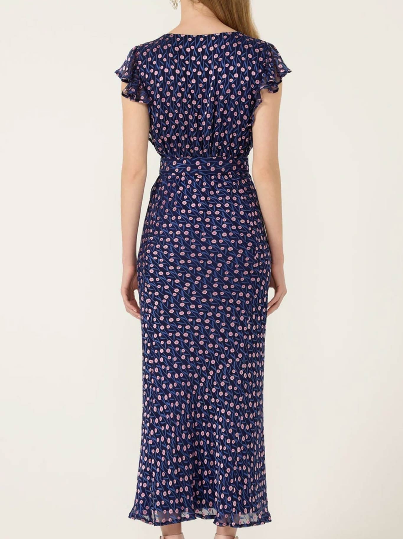 SACHA DRAKE FLEUR DE LYS MIDI DRESS