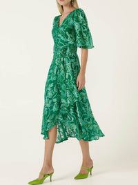 SACHA DRAKE GARDEN MAZE WRAP DRESS