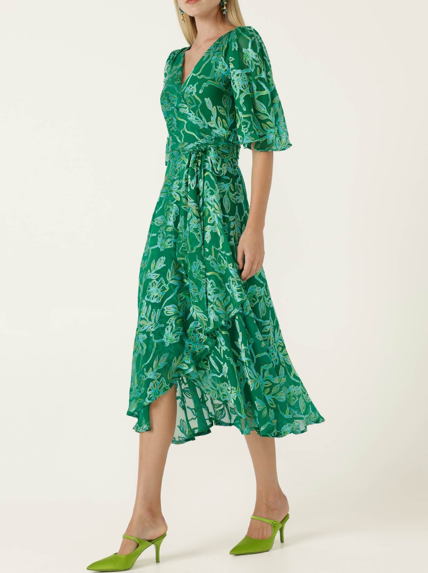 SACHA DRAKE GARDEN MAZE WRAP DRESS