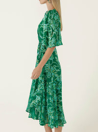 SACHA DRAKE GARDEN MAZE WRAP DRESS