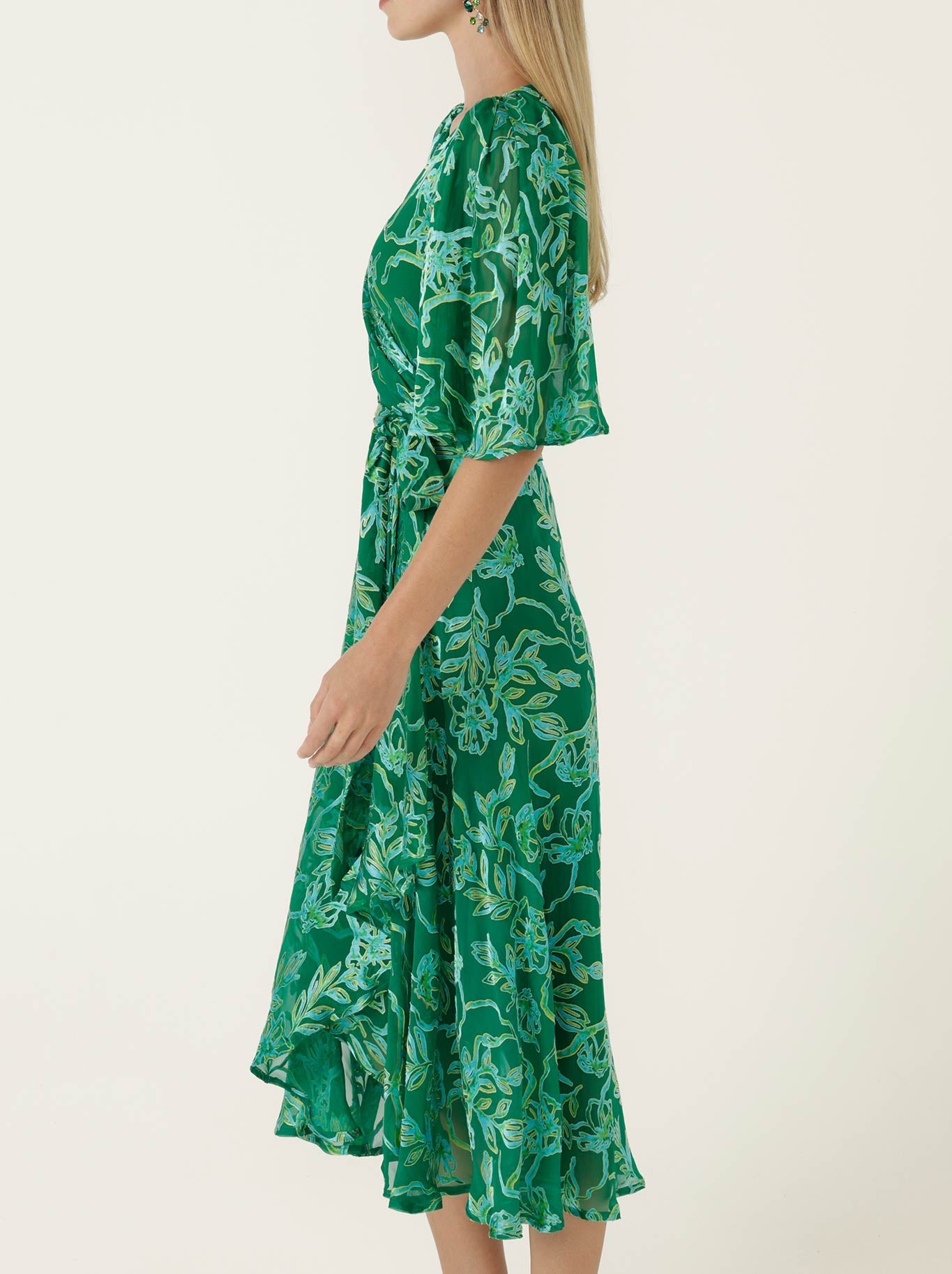 SACHA DRAKE GARDEN MAZE WRAP DRESS