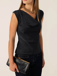 SACHA DRAKE LUXE COWL BIAS TOP