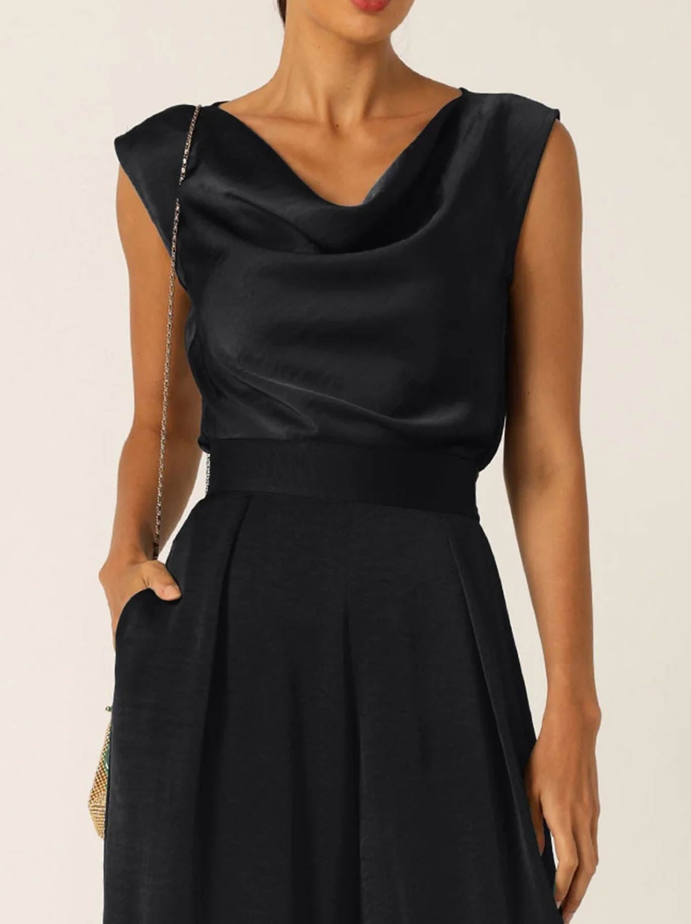 SACHA DRAKE LUXE COWL BIAS TOP
