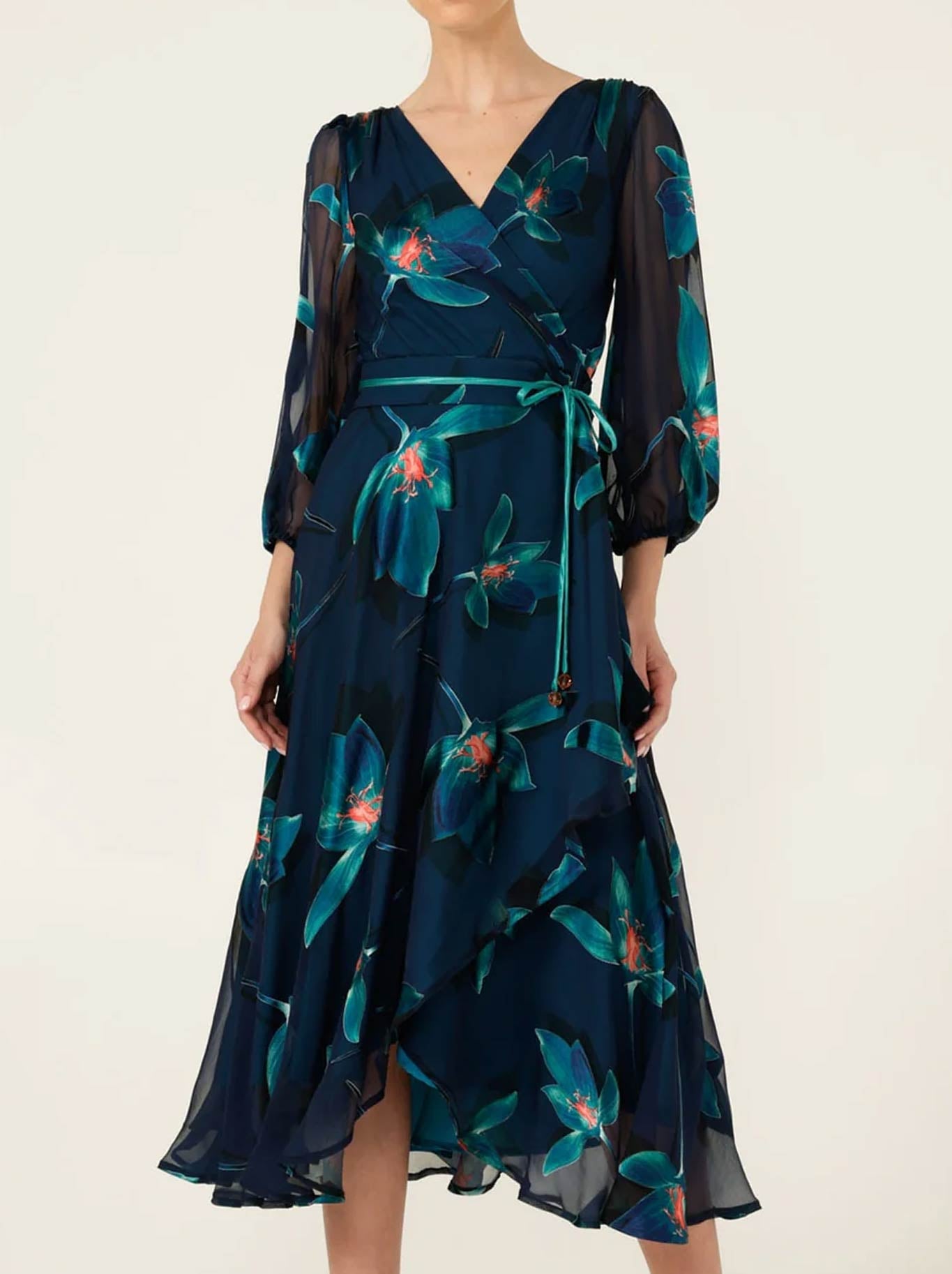 SACHA DRAKE PENDULUM WRAP DRESS