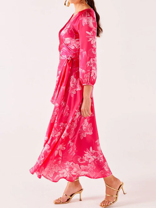 SACHA DRAKE LOTUS FLOWER WRAP DRESS