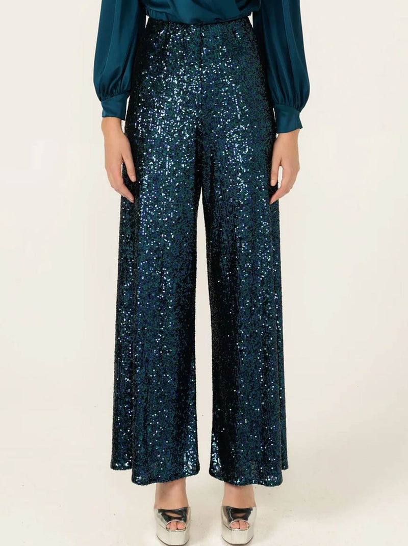 SACHA DRAKE SEQUIN PALAZZO PANT