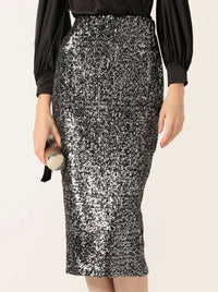 SACHA DRAKE SEQUIN PENCIL SKIRT