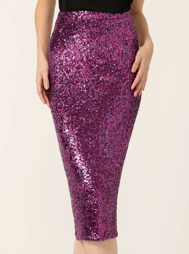 SACHA DRAKE SEQUIN PENCIL SKIRT