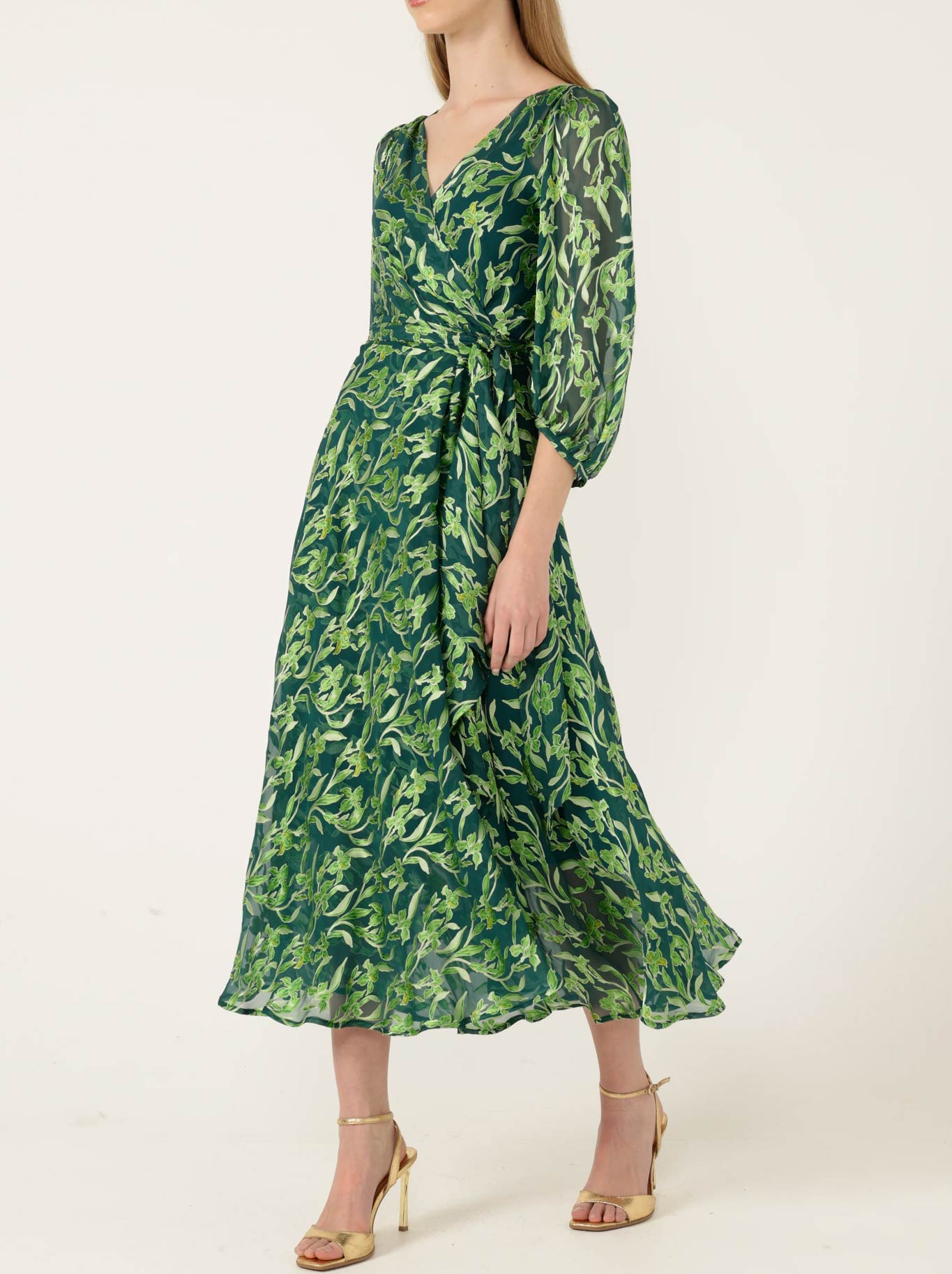 SACHA DRAKE ORCHID WRAP DRESS