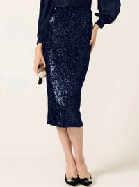 SACHA DRAKE SEQUIN PENCIL SKIRT