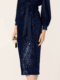 SACHA DRAKE SEQUIN PENCIL SKIRT