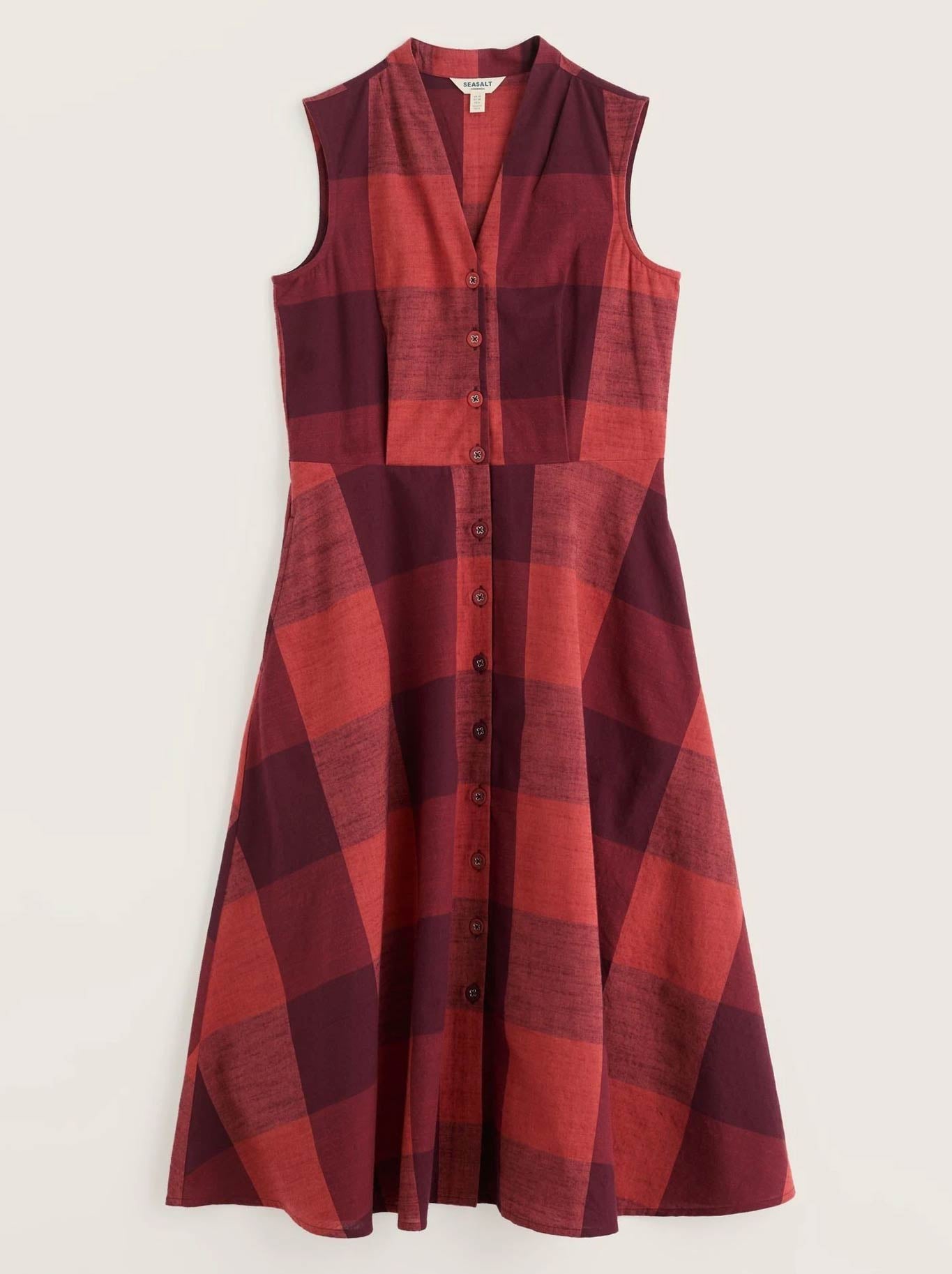 SEASALT SLEEVELESS CARVED WOOD DRESS