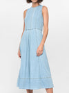 STAPLE THE LABEL AMELIA CHAMBRAY MIDI DRESS