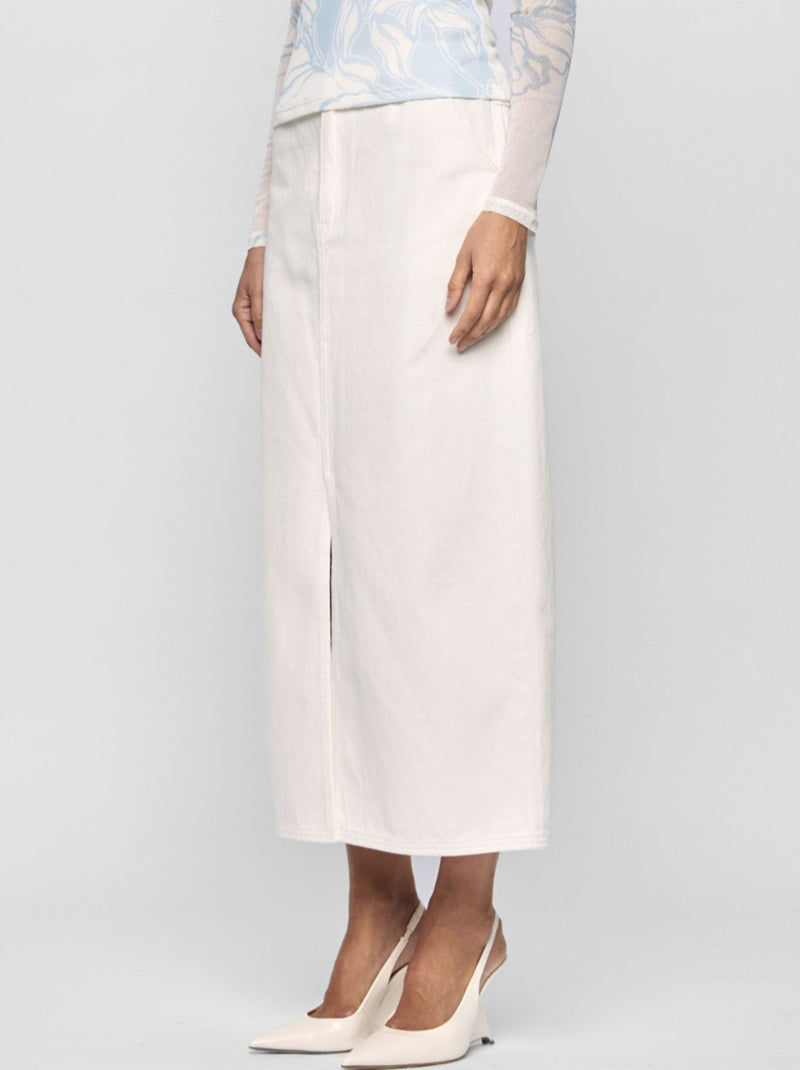 STAPLE THE LABEL EMMIE DENIM MIDI SKIRT