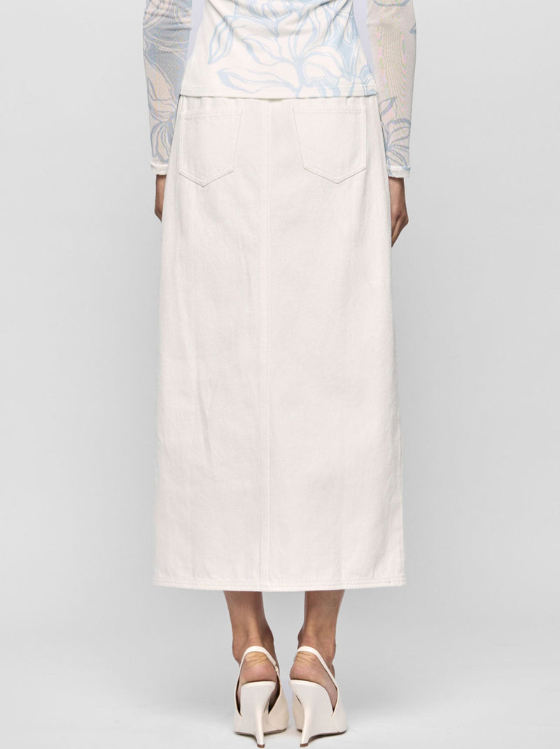STAPLE THE LABEL EMMIE DENIM MIDI SKIRT