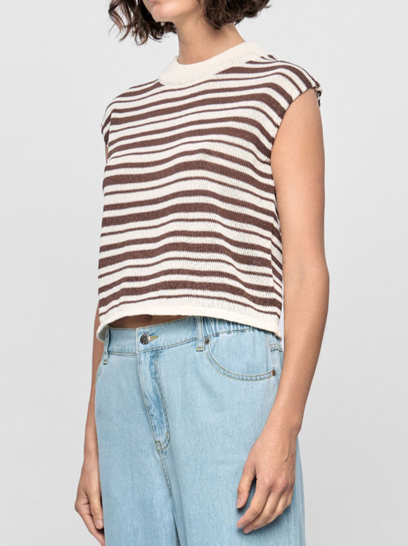 STAPLE THE LABEL PALMER STRIPE KNIT TANK