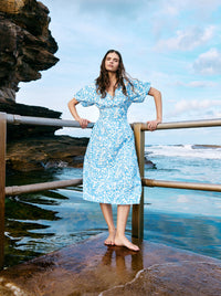 STAPLE THE LABEL SOLEA V-NECK MIDI DRESS