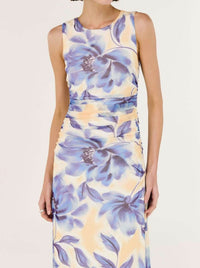 STAPLE THE LABEL FLEUR MESH MIDI DRESS