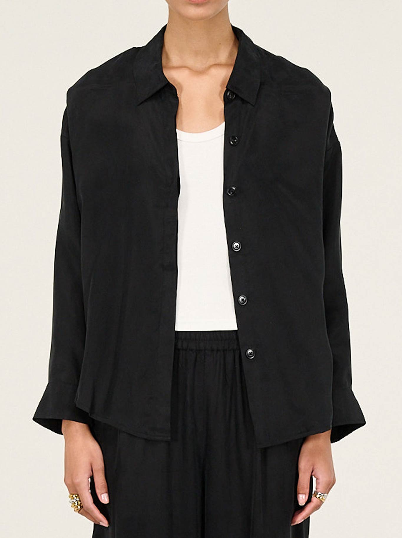 STAPLE THE LABEL SILVIE CUPRO SHIRT