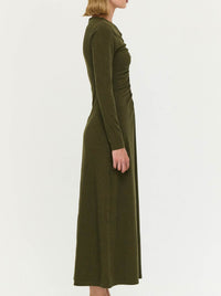 STAPLE THE LABEL FARRAH RIBBED MIDI DRSS