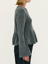STAPLE THE LABEL NOELLE PEPLUM KNIT TOP