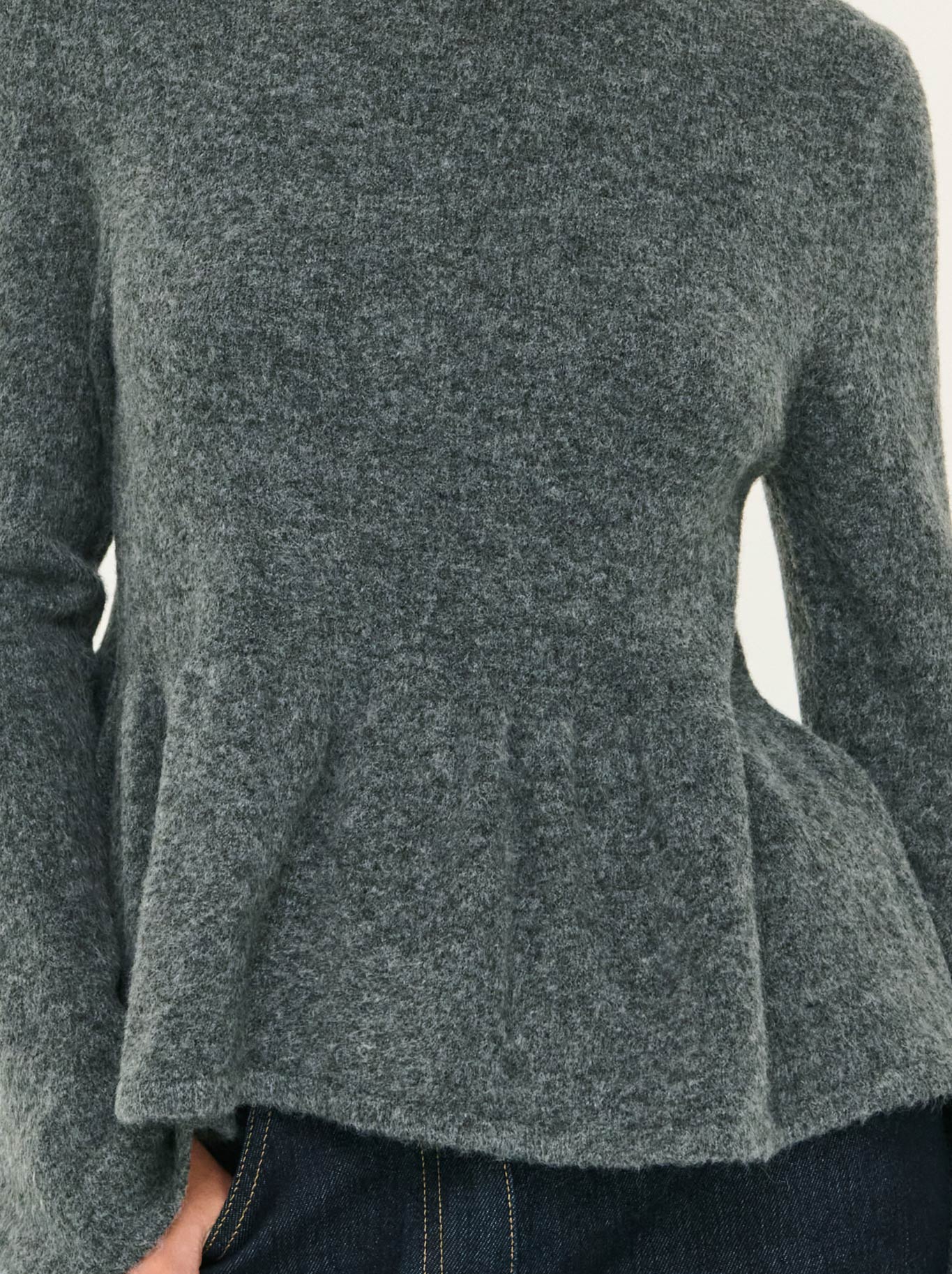 STAPLE THE LABEL NOELLE PEPLUM KNIT TOP