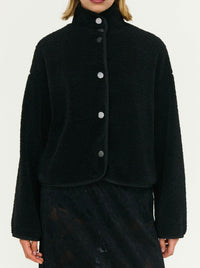 STAPLE THE LABEL KATYA CROPPED SHERPA JACKET