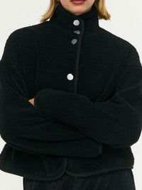 STAPLE THE LABEL KATYA CROPPED SHERPA JACKET