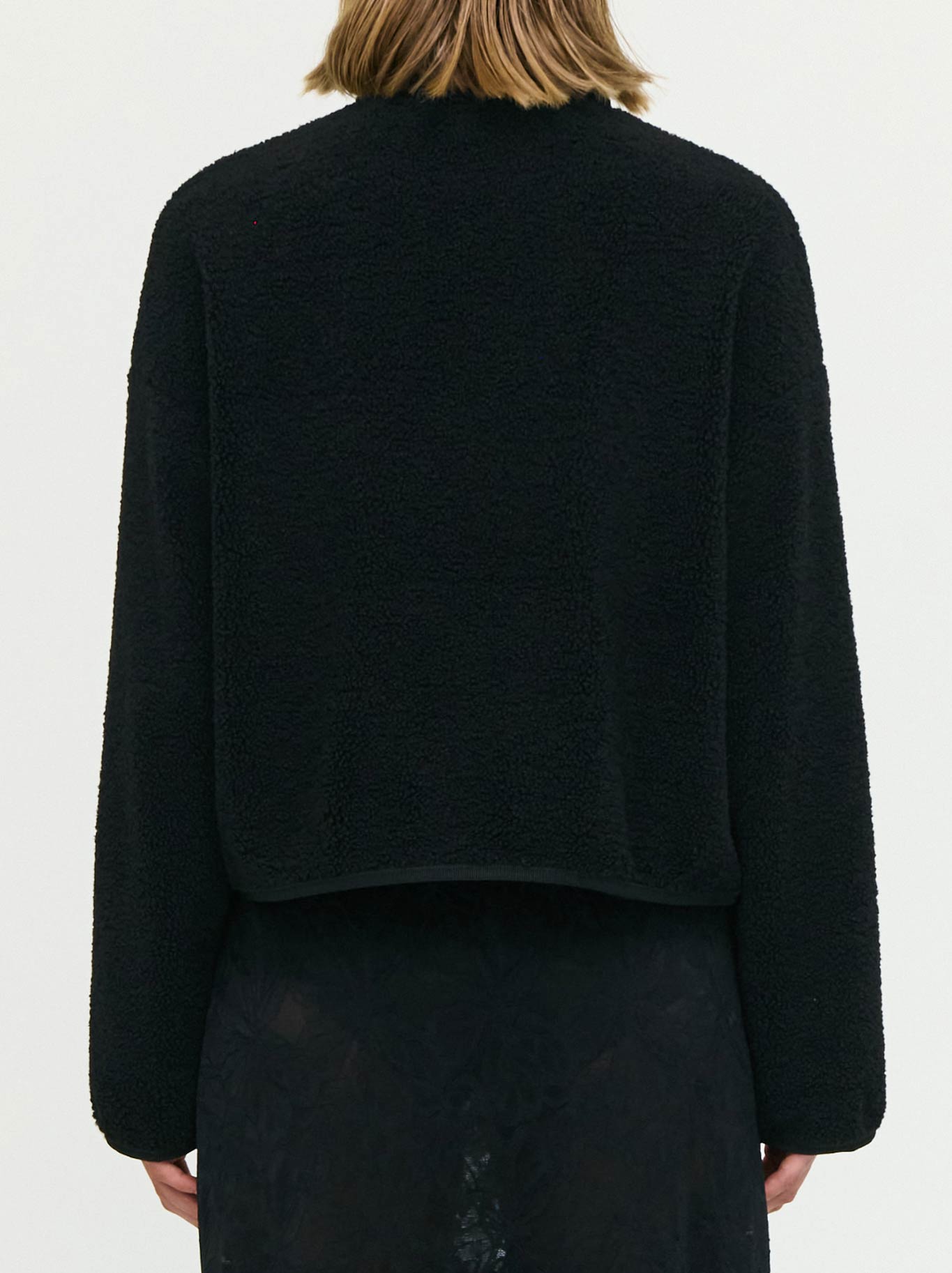 STAPLE THE LABEL KATYA CROPPED SHERPA JACKET