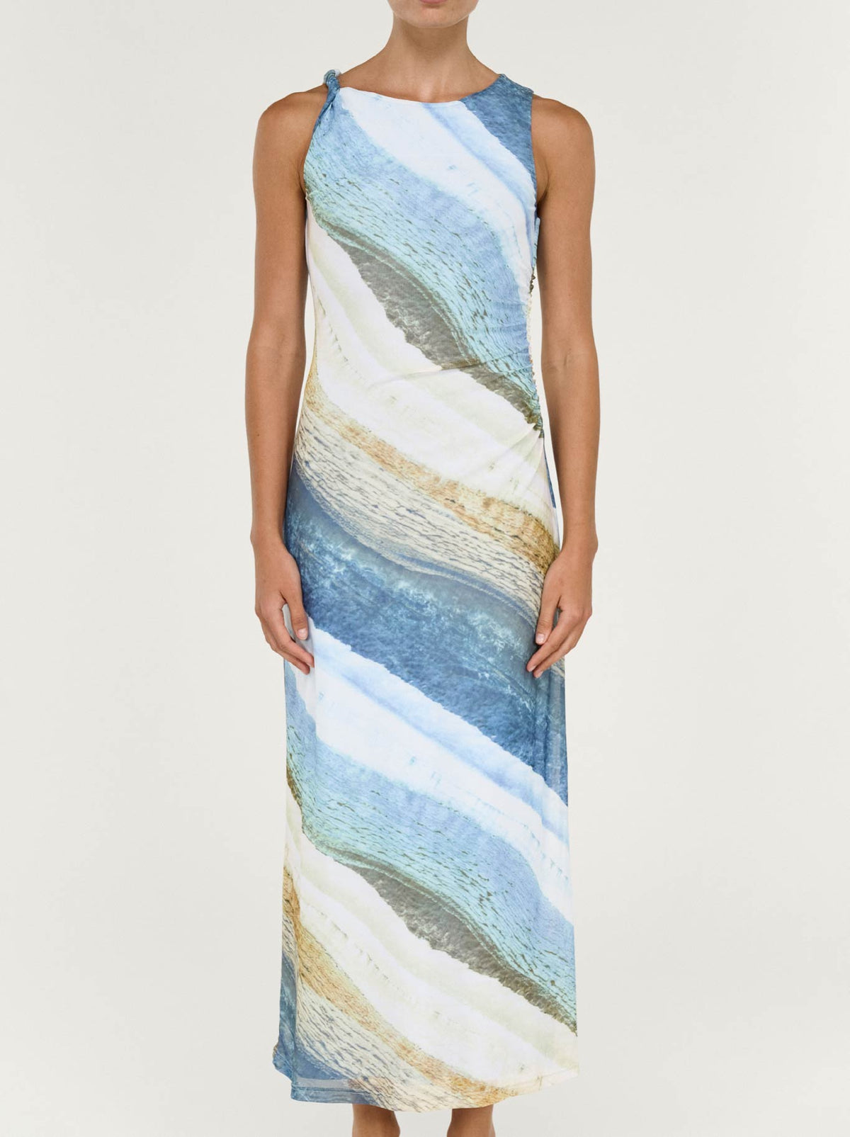 STAPLE THE LABEL ZELIE MESH MIDI DRESS