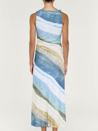 STAPLE THE LABEL ZELIE MESH MIDI DRESS