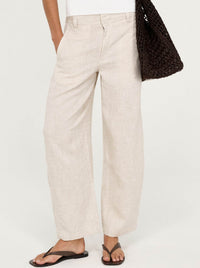 STAPLE THE LABEL NEVE LINEN BARREL PANT