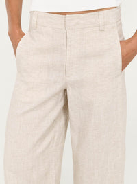 STAPLE THE LABEL NEVE LINEN BARREL PANT