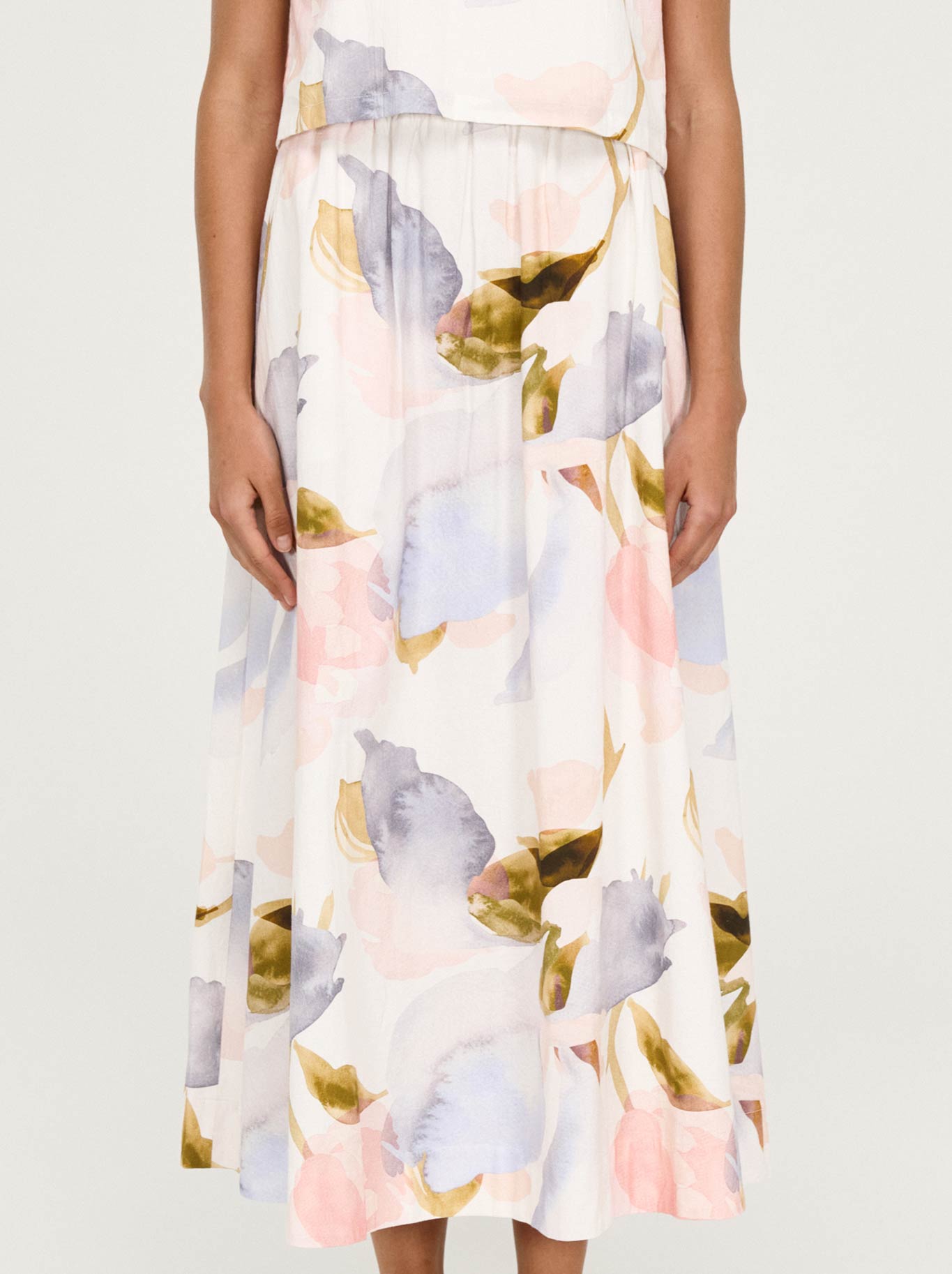 STAPLE THE LABEL VALEA MIDI SKIRT