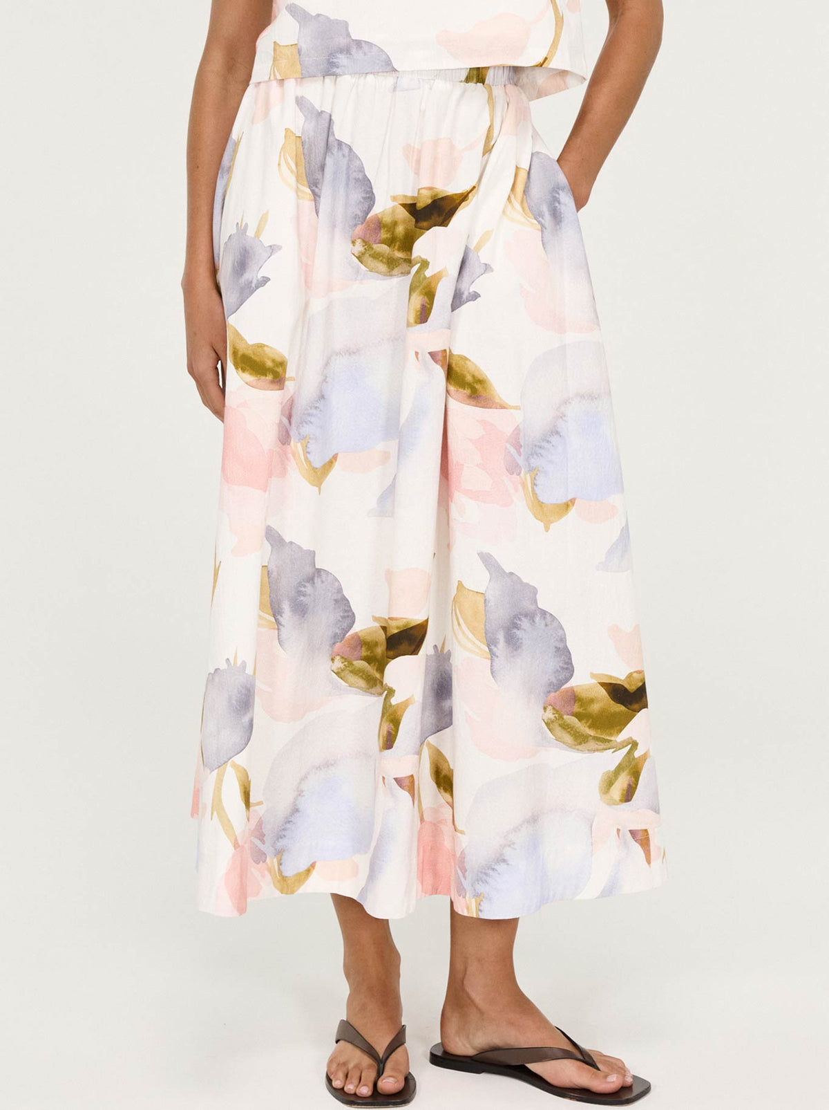STAPLE THE LABEL VALEA MIDI SKIRT