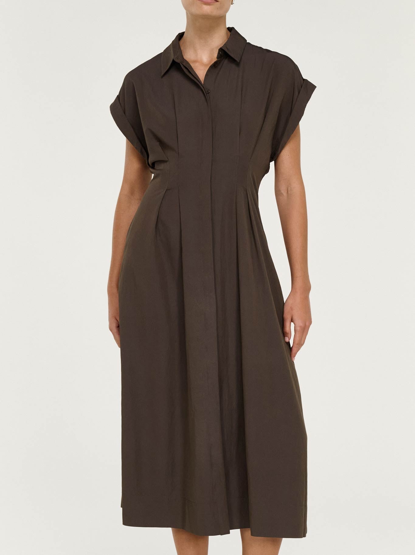 STAPLE THE LABEL LUCIENNE MIDI SHIRT DRESS