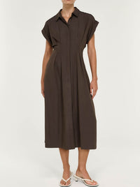 STAPLE THE LABEL LUCIENNE MIDI SHIRT DRESS