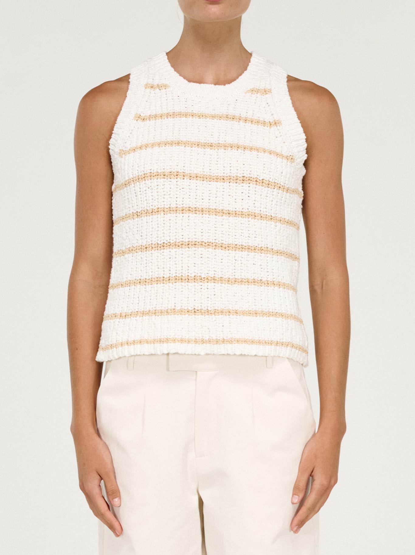 STAPLE THE LABEL COVE STRIPE KNIT TANK